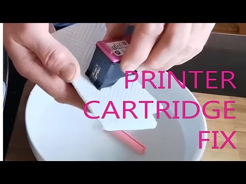 Hp printer ink jet cartridge repair hack. Fix a broken dried ink print cartridge head. This works!