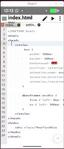 Code on Mobile: Moving Box Animation (HTML + CSS + JS)