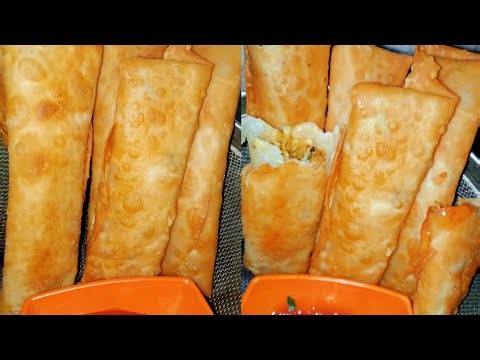 Chicken Spring Rolls Recipe | Crispy Chicken Spring Rolls