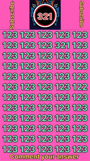 Find this Number 321?#NumberChallenge #Shorts #Trending #GuessTheNumber #ViralShorts