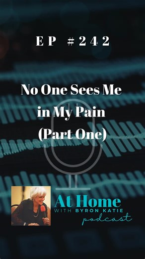 Byron Katie on Instagram: "New Pod Episode: "No One Sees Me in My Pain (Part One)" Listen at the link in bio or wherever you find podcasts. Don't miss Byron Katie LIVE every M-T-W, 9-10 am Pacific Time. Register at the link in bio! Matthew, my guest in this episode, is in a lot of pain and thinks that people are uncaring, that no one sees him or meets him in his pain. As he questions his thoughts, which have been with him since childhood, many things begin to shift. Join us as we sit in this pow