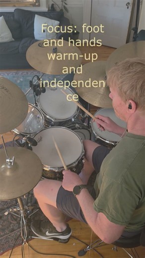 Gaddiments Warm‑Up Pg.1 — 1/4‑Note Triplets on Hi‑Hat (Foot) #drums #drumpractice #triplets