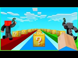 Minecraft : LUCKY BLOCK RUN !!! Who Wins? MALAYALAM