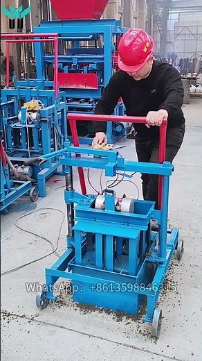 Yuewei 2-45 Small Mobile Hollow and Solid Cement Block Making Machine #foryou #cementbricks #shorts