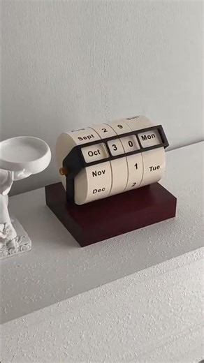 Timeless Desk Decor: Satisfying Perpetual Calendar Flip!