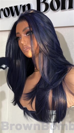 Midnight Blue Magic: Glowing Dark Hair Transformation