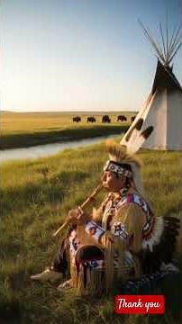 A native plays a wooden flute outside 🎶🌳 #Music #Nature #Flute