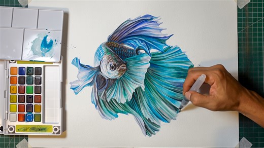 Betta fish watercolor tutorial: Create stunning fish art with simple techniques