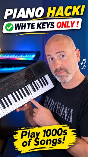 Piano Hack: White Keys Only ! Play 1000s of Songs with this Tool called PopSongChordbook