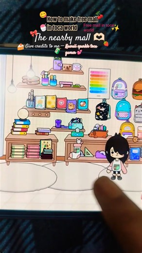 how to make free mall in toca world ✨✨ the nearby mall tutorial 🫶🏻🎀