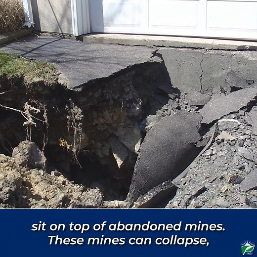 Millions of structures in PA are located over old abandoned underground mines, and they are all at risk from damage caused by mine subsidence. Mine Subsidence Insurance is a very affordable solution to the financial losses mine subsidence may cause. ➡️ dep.pa.gov/msi | Pennsylvania Department of Environmental Protection