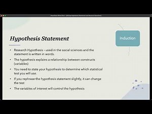 Writing Research Questions and Hypothesis Statements