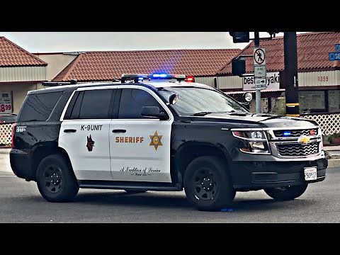 LASD SEB Unmarked Tahoe, and K9s Tahoe's Responding Code 3