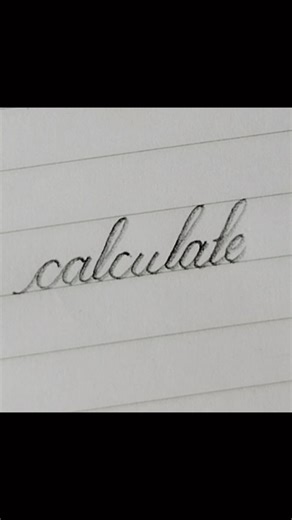 How to write cursive using a pencil?