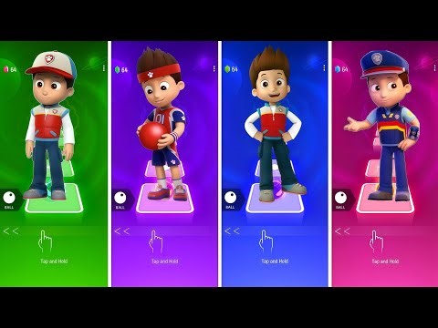 Marshall VS Paw Patrol VS Rubble Paw Patrol VS Paw Patrol Ryder 🎶 Tiles Hop EDM Rush