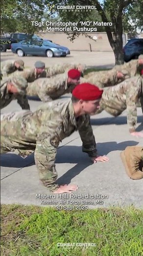 Memorial Pushups for Combat Controller TSgt Chris 'MO' Matero #combatcontrol #military #pushups