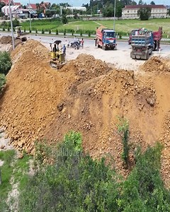 1.1K views · 27 reactions | Speedy Construction: Dual Komatsu Bulldozers Double Efficiency | Bulldozer Cambodia | Facebook