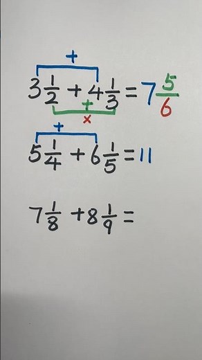 Adding mixed numbers #fraction #fractions