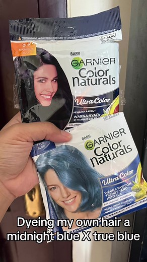 Dyeing My Hair Midnight Blue X True Blue - Before and After