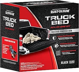 Rust-Oleum 382628 Automotive All-In-One Truck Bed Coating Kit, Gallon, Textured Black