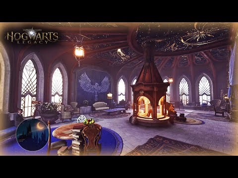 Rainy Morning in the Ravenclaw Common Room | Hogwarts Legacy Ambience for Study & Sleep