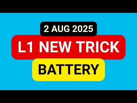 L1 TRICK NEW 2 AUG 2025 | NEW TRICK TO CREATE L1 QUICK