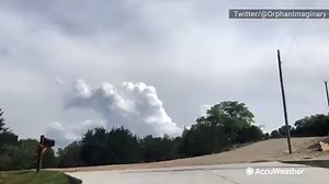 This time-lapse shows a thunderstorm growing in the distance in Granbury, Texas, yesterday. https://bit.ly/3ayX7yt | AccuWeather