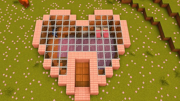 How to Build a Heart Base in Minecraft ❤️ | Cute & Creative Survival House