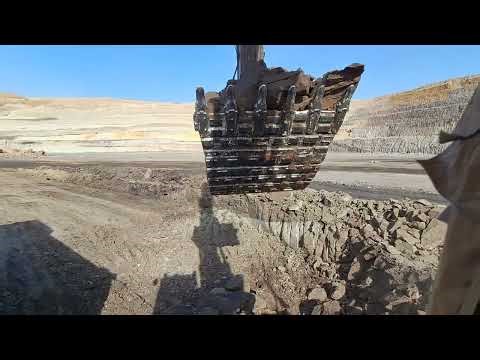 Volvo Excavator And Eicher truck Hyva Working Loading Boulder Mix Soil 