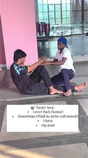 ✅Partner assisted stretch for glutes hip and hamstring muscles ✅ #viral #hipstretch #shortsfeed