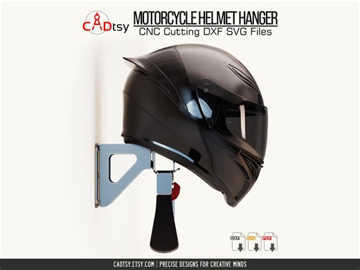 Motorcycle Helmet Holder DXF Files for Plasma. Helmet Hanger - Etsy