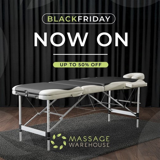 The Black Friday Sale is now on at Massage Warehouse! Ease into the holiday season with great savings on premium tables, massage chairs, and accessories. It’s the ideal time to enhance your practice and treat your customers to a luxury massage experience. Shop now! https://massagetables.co.za | Massage Warehouse SA