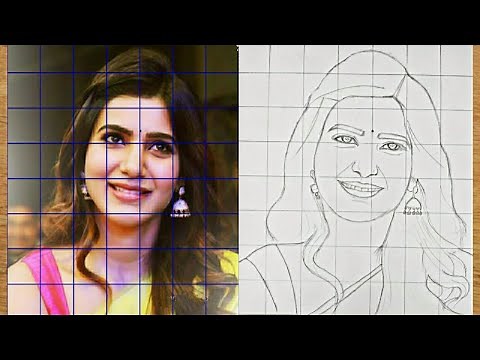 How to draw Samantha (Outline tutorial part. 1)//Grid method