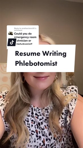 Resume Writing Bullet Points for a Phlebotomist