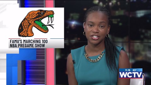 FAMU Marching 100 performs NBA on Prime theme song during pregame show