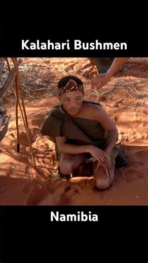 Kalahari Bushmen and Ostrich Eggshell Craft | Life in the Desert #bushman #africantribes #shorts
