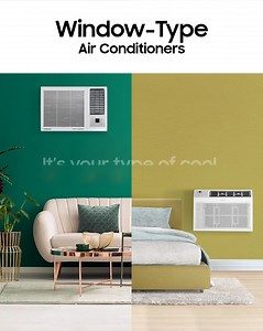 Introducing your new type of cool. Now made more compact with its premium design that fits any space. Upgrade to a powerful and durable home-cooling today with the Samsung Window-Type Air Conditioners. Learn more: spr.ly/WAC23-FB1 | Samsung