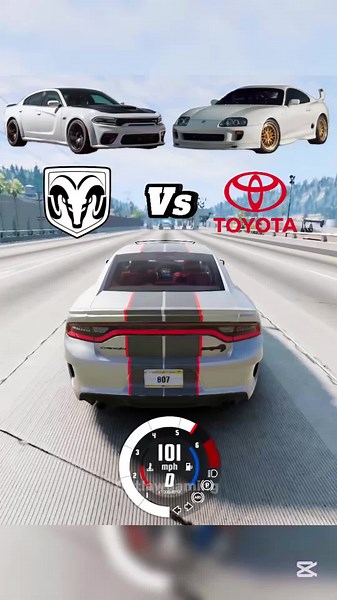 Dodge Charger SRT Hellcat vs Toyota Supra MK4 Showdown