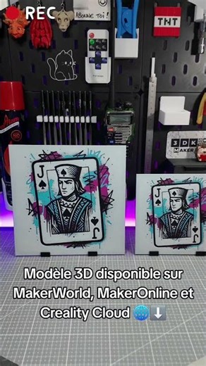 Hueforge Jack of Spades in graffiti style, 3D printed on the Bambulab A1 Combo #3dprinting #hueforge