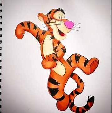 How To Draw Tigger From Winnie the Pooh #shorts #disney