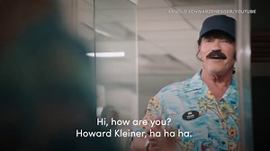 Arnold Schwarzenegger goes undercover as car salesman in campaign promoting electric cars