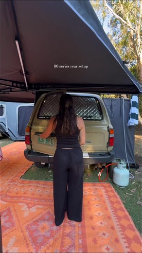 TOM & MADDY on Instagram: "tour of our rear setup in the 80, all built by Tom! We’ve got our stand up fridge from Bushman’s (after getting a stand-up we will never go back, so much more convenient for grabbing things). Right underneath is our cutlery drawer (also super convenient) and then the best part - our pantry! We wanted to prioritise having enough room for food storage as we love to cook & often have a lot of ingredients on hand. Our RV Storage Solution drawers house all of our kitchen po