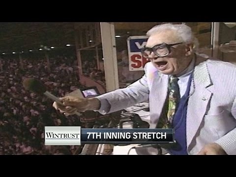 MIA@CHC: Harry Caray sings during 7th-inning stretch
