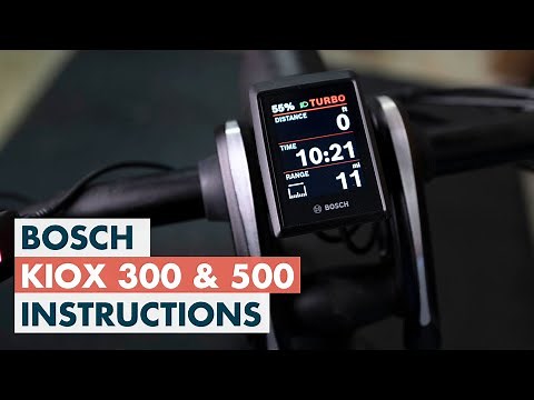 Guide to Bosch Kiox 300 & 500 Instructions for Bosch eBike Smart System
