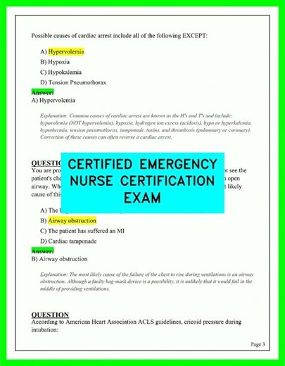 CERTIFIED EMERGENCY NURSE CERTIFICATION EXAM