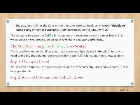 Merging Google Sheets into a Single Master Sheet