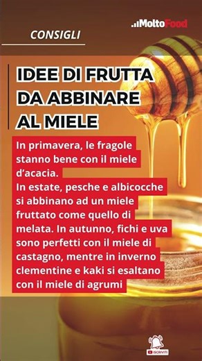 Idee di frutta da abbinare con il miele