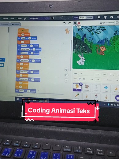 Belajar Coding dengan Pictoblox dan Animasi Teks
