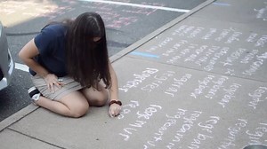 Ready, Set, Conjugate! Honors Latin students started their mornings off with sidewalk chalk verb conjugation drills with Mrs. Hanckel. #wearecovenant #latin #conjugateverbs #sidewalkchalk #charlottesville | The Covenant School, Charlottesville, VA