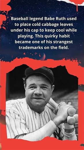 🥬😱 BABE RUTH KEPT CABBAGE IN HIS CAP?! ⚾🤯